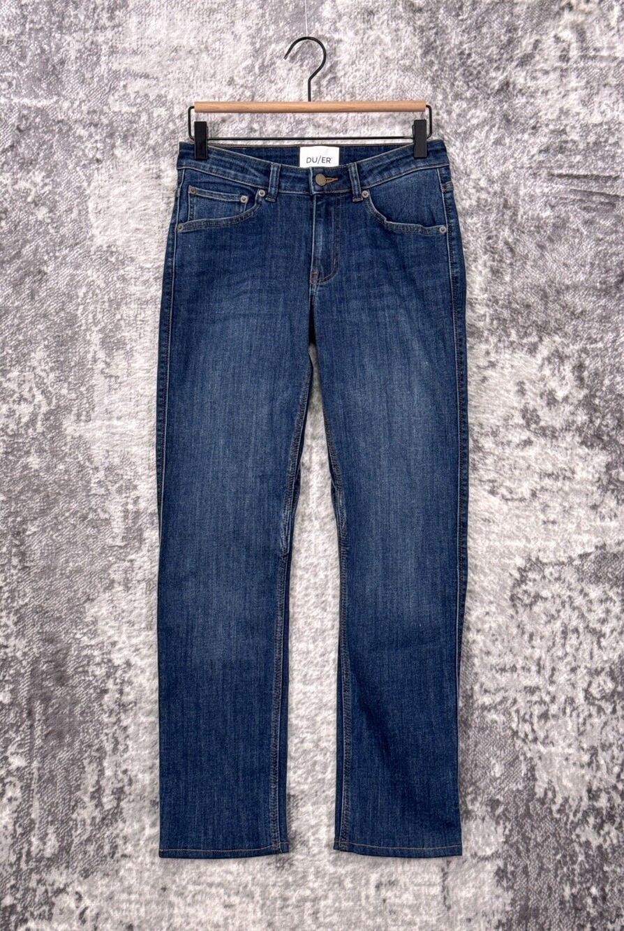 DU/ER Jeans 25 Womens Slim Straight Medium Stone Wash Performance Denim